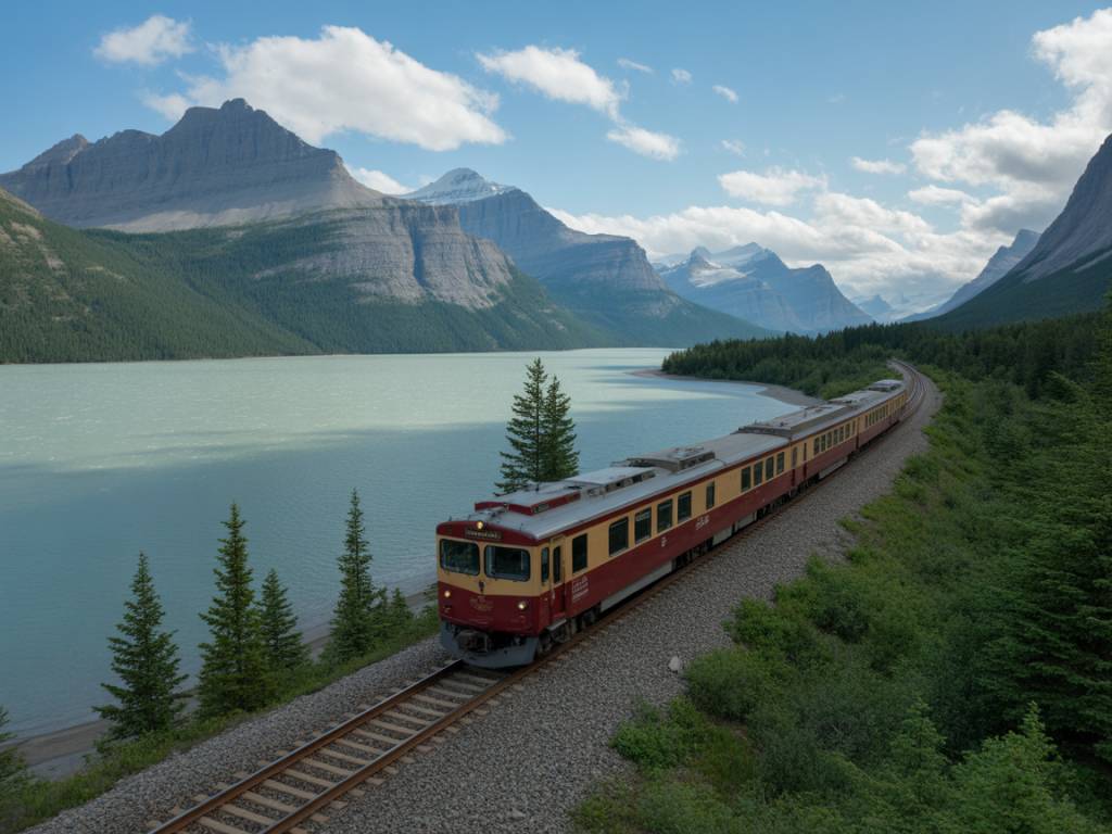 Voyage en train à travers les paysages mythiques du Canada : de lacs glacés aux forêts infinies