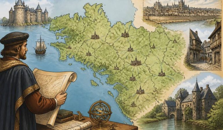 Carte du duché de bretagne : guide complet des frontières et sites historiques