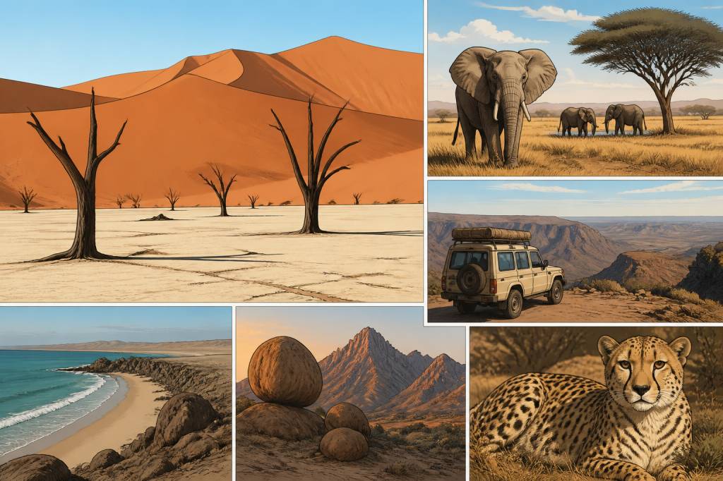 Autotour Namibie : itinéraire incontournable entre déserts, safaris et paysages grandioses