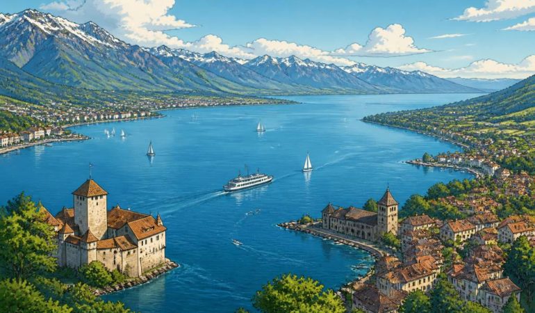 Carte du lac Léman : les lieux incontournables à découvrir et visiter