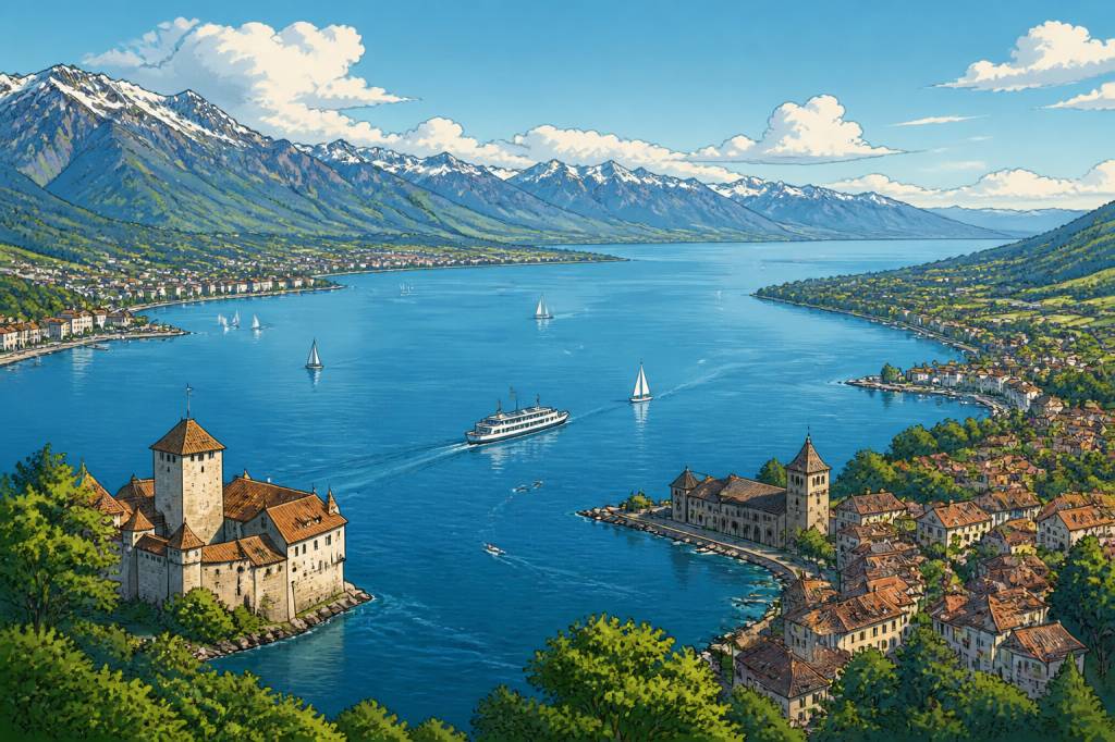 Carte du lac Léman : les lieux incontournables à découvrir et visiter