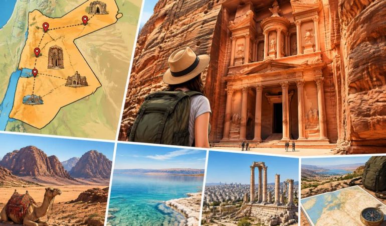 Carte Jordanie Petra : itinéraire et guide de voyage pour explorer les sites incontournables