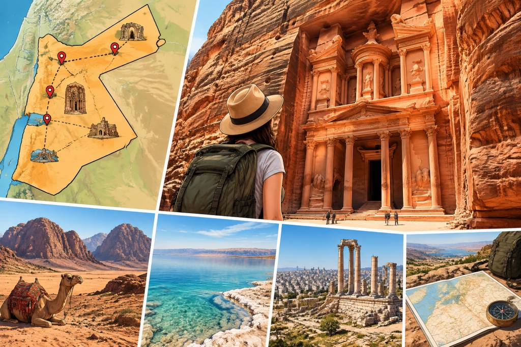 Carte Jordanie Petra : itinéraire et guide de voyage pour explorer les sites incontournables