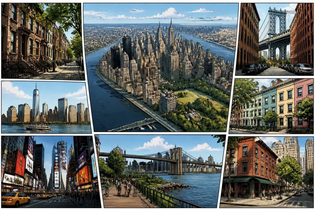 Carte des quartiers de New York : le guide pour explorer la ville quartier par quartier