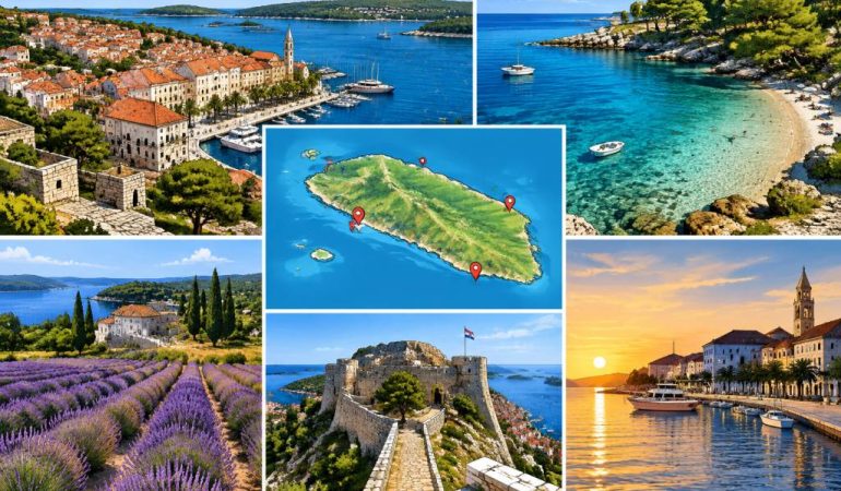 Carte île de Hvar : les lieux incontournables à découvrir pendant votre voyage