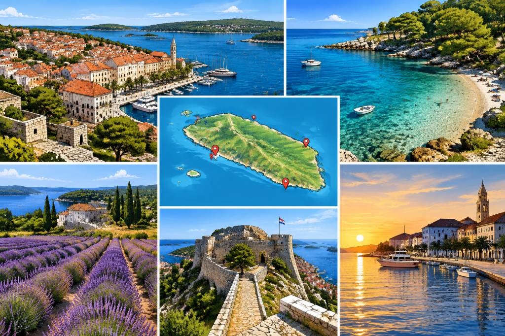 Carte île de Hvar : les lieux incontournables à découvrir pendant votre voyage
