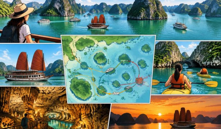 Baie d’Halong carte : les meilleurs itinéraires pour explorer la baie du Vietnam
